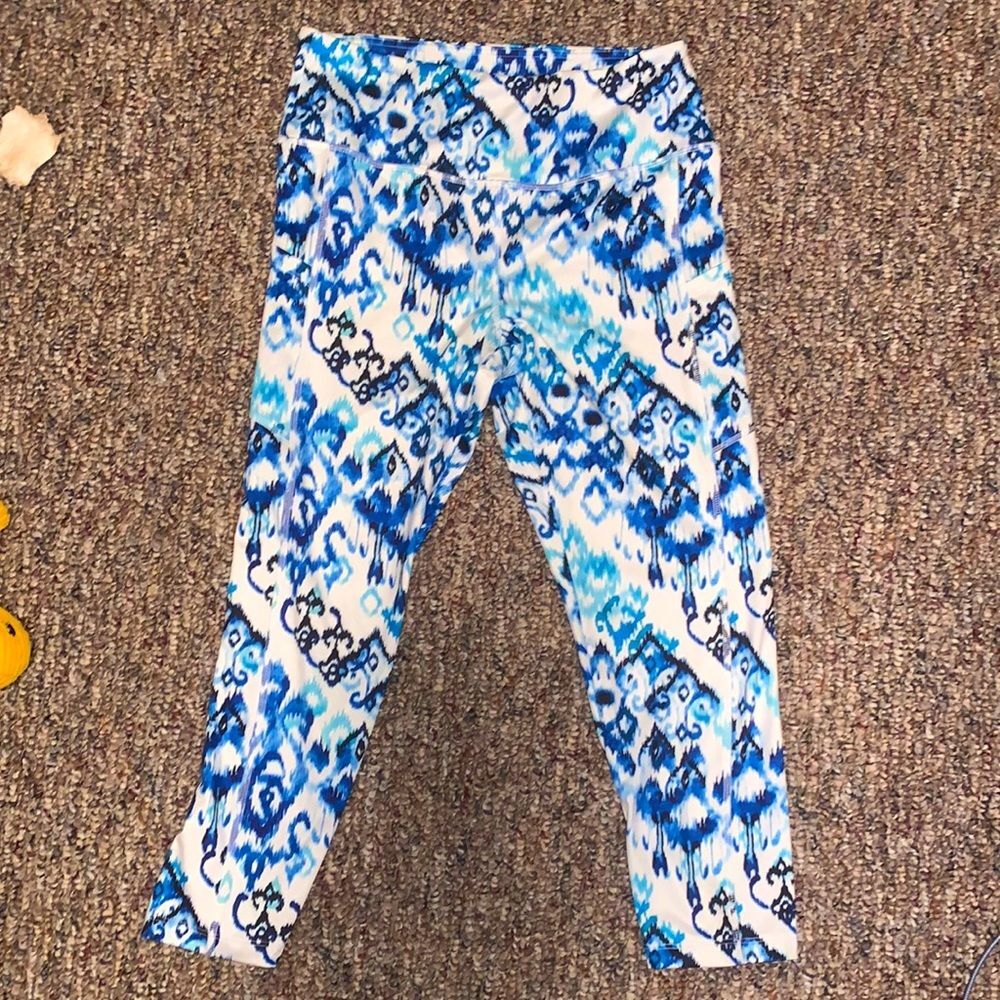 Women's Cali active 7/8 high waisted geometric leggings athletic athleisure gym